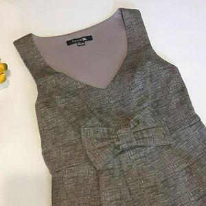 Forever 21 sz S dress grey with statement with bow